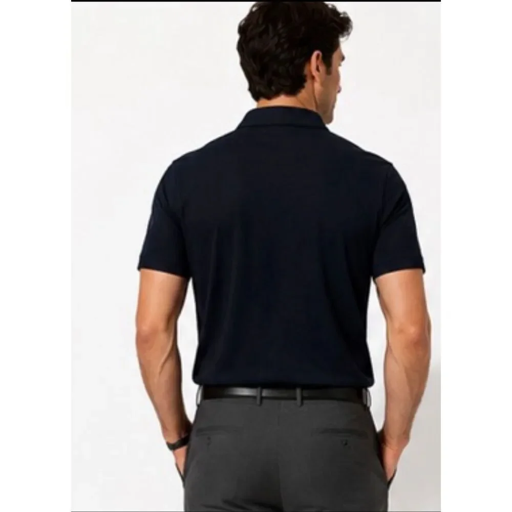 Michael Kors Polo Shirt Mens Small Navy Blue Slim Fit 100% Cotton NWOT Logo